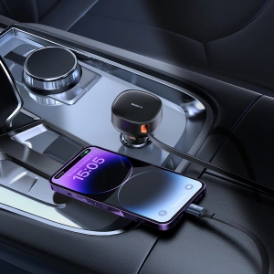 Hurtownia GSM - Automobilová nabíječka Baseus Enjoyment Pro USB-C + vestavěný kabel Lightning 60W černá - BSU4817 - {ean13} - Hurt