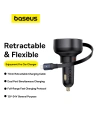 Hurtownia GSM - Ładowarka samochodowa Baseus Enjoyment Pro USB-C + wbudowany kabel Lightning 60W czarna - BSU4817 - {ean13} - Hurt