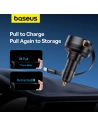 Hurtownia GSM - Ładowarka samochodowa Baseus Enjoyment Pro USB-C + wbudowany kabel Lightning 60W czarna - BSU4817 - {ean13} - Hurt