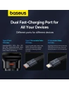 Hurtownia GSM - Ładowarka samochodowa Baseus Enjoyment Pro USB-C + wbudowany kabel Lightning 60W czarna - BSU4817 - {ean13} - Hurt