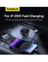 Hurtownia GSM - Ładowarka samochodowa Baseus Enjoyment Pro USB-C + wbudowany kabel Lightning 60W czarna - BSU4817 - {ean13} - Hurt