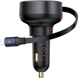 Hurtownia GSM - Auto-Ladegerät Baseus Enjoyment Pro USB-C + integriertes Lightning-Kabel 60W schwarz - BSU4817 - {ean13} - Hurt