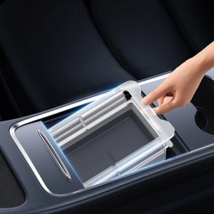 Hurtownia GSM - Organizer für das Auto Baseus T-Space Series für Tesla Model 3 / Y grau - BSU4818 - {ean13} - Hurt