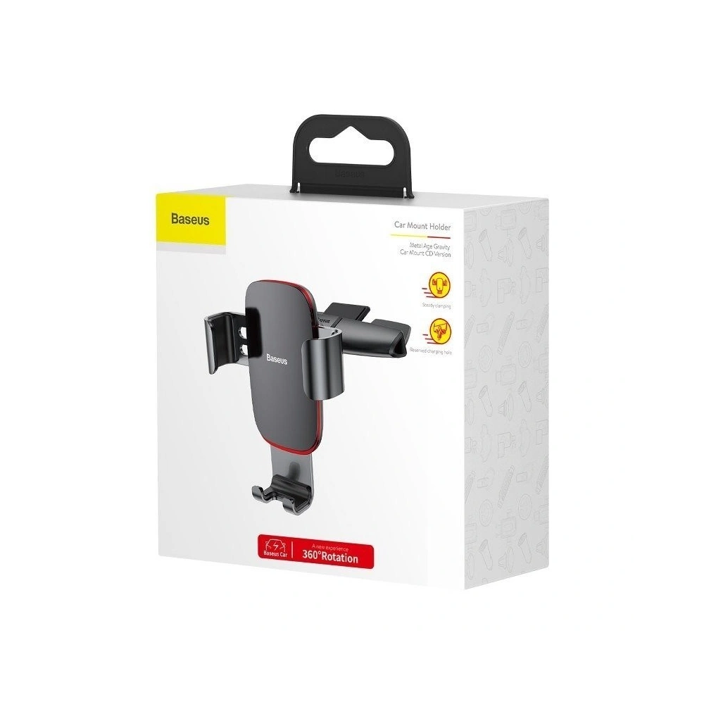 Hurtownia GSM - Uchwyt grawitacyjny Baseus Metal Age do slotu CD (czarny) - BSU611BLK - {ean13} - Hurt