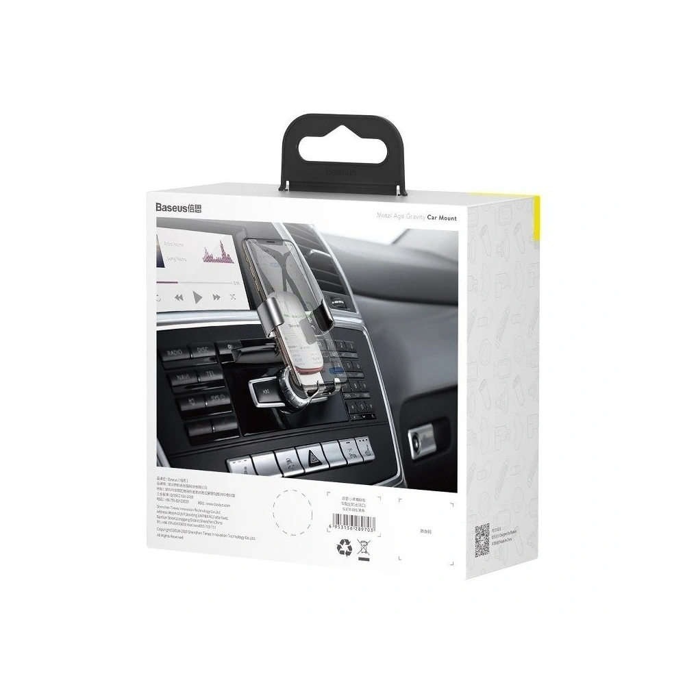 Hurtownia GSM - Uchwyt grawitacyjny Baseus Metal Age do slotu CD (czarny) - BSU611BLK - {ean13} - Hurt