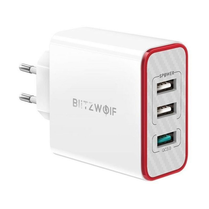BlitzWolf Distributor - 5907489601641 - BLZ153 - Wall charger Blitzwolf BW-PL2 3x USB QC 3.0 30W - B2B homescreen