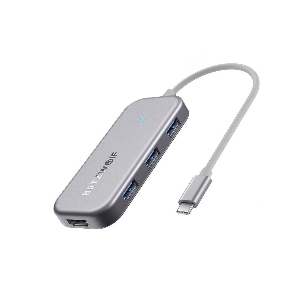 Hurtownia GSM - Adapter 7w1 Blitzwolf BW-TH5 Hub USB-C do 3xUSB 3.0, HDMI, USB-C PD, SD, microSD - BLZ155 - {ean13} - Hurt