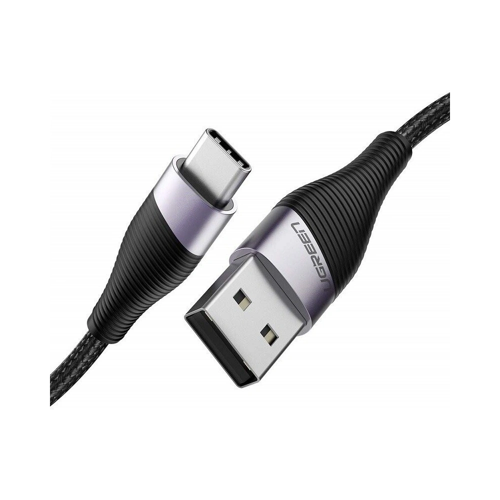 Hurtownia GSM - Niklowany kabel USB-C QC3.0 UGREEN 2m z aluminiową wtyczką (czarny) - UGR152BLK - {ean13} - Hurt