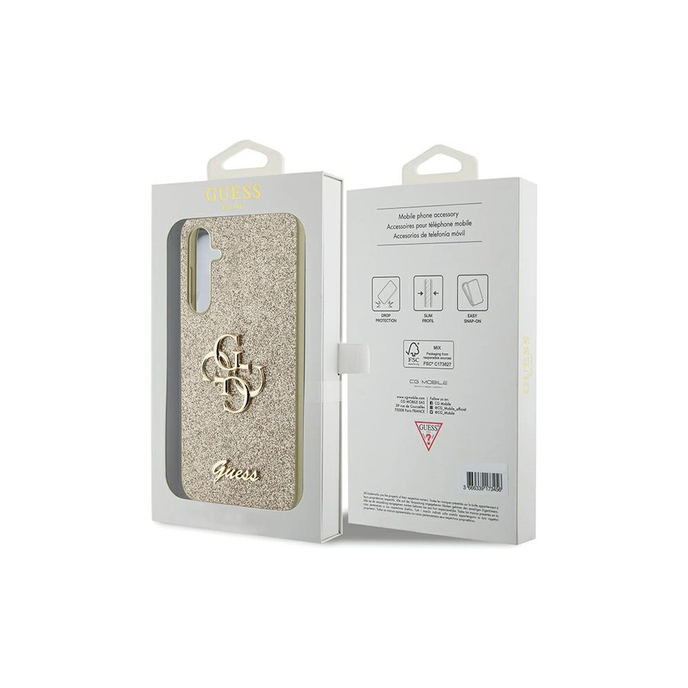 Hurtownia GSM - Case Guess GUHCS23FEHG4SGD Samsung Galaxy S23 FE Hardcase Glitter Script Big 4G gold - GUE3132 - {ean13} - Hurt