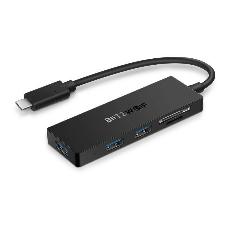 BlitzWolf Distributor - 5907489601689 - BLZ156 - Adapter 5in1 Blitzwolf BW-TH4 Hub USB-C to 3xUSB 3.0, SD, microSD - B2B homescreen