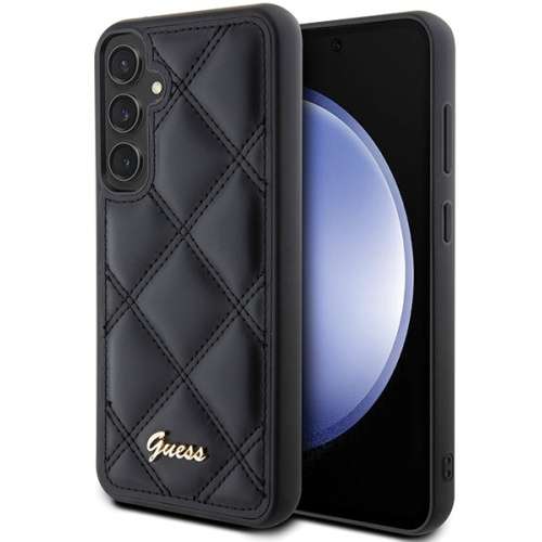 Guess Distributor - 3666339218713 - GUE3133 - Guess GUHCS23FEPSQSQSK Samsung Galaxy S23 FE hardcase Quilted Metal Logo black - B2B homescreen