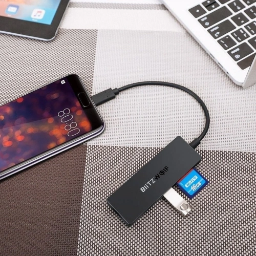 Adapter 5w1 Blitzwolf BW-TH4 Hub USB-C do 3xUSB 3.0, SD, microSD