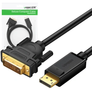 Hurtownia GSM - Kabel UGREEN DP103 einseitig DisplayPort / DVI 1080p 60Hz 1.5m schwarz - UGR1779 - {ean13} - Hurt