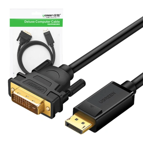 Kabel UGREEN DP103 jednokierunkowy DisplayPort / DVI 1080p 60Hz 1.5m czarny