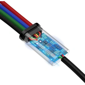 Hurtownia GSM - Kabel USB Baseus Fast 4w1 2xUSB-C / Lightning / Micro 3,5A 1,2m (czarny) - BSU621BLK - {ean13} - Hurt