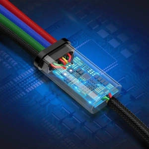 Wholesale Cable USB Baseus Fast 4in1 2xUSB-C / Lightning / Micro 3,5A 1,2m Black - BSU621BLK - {ean13} - Hurt