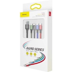 Wholesale Cable USB Baseus Fast 4in1 2xUSB-C / Lightning / Micro 3,5A 1,2m Black - BSU621BLK - {ean13} - Hurt