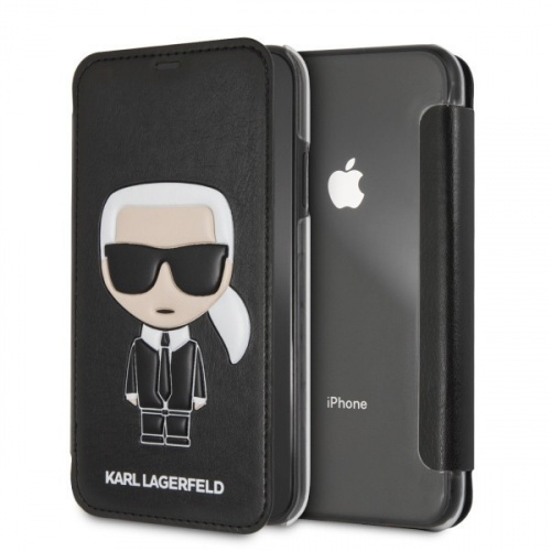 Karl Lagerfeld Distributor - 3700740439135 - KLD002BLK - Karl Lagerfeld KLFLBKI61IKPUBK iPhone Xr black book Iconic Karl Embossed - B2B homescreen
