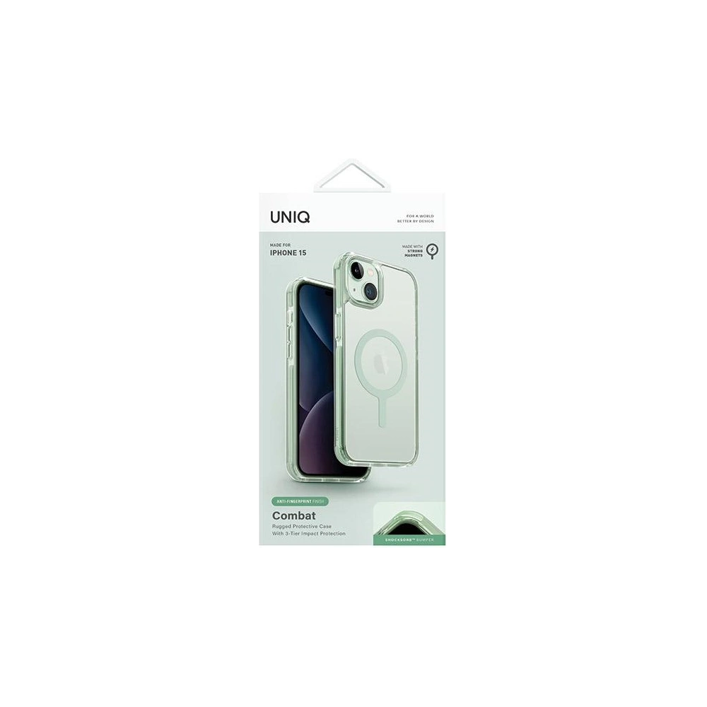 Hurtownia GSM - Etui UNIQ Combat Apple iPhone 15 / 14 / 13 MagClick Charging mentă/cool mint - UNIQ1088 - {ean13} - Hurt