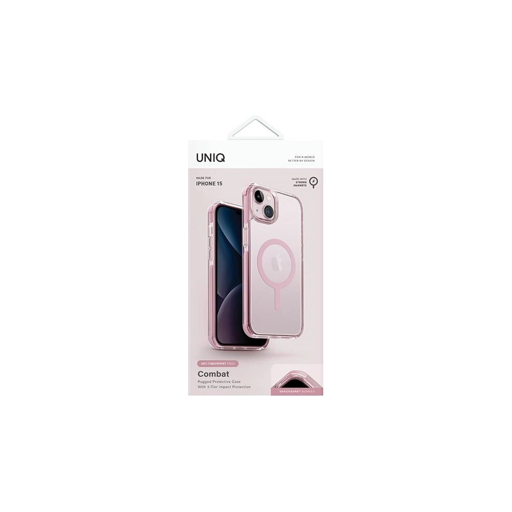 Hurtownia GSM - Etui UNIQ Combat Apple iPhone 15 / 14 / 13 MagClick Charging rozie/baby pink - UNIQ1089 - {ean13} - Hurt