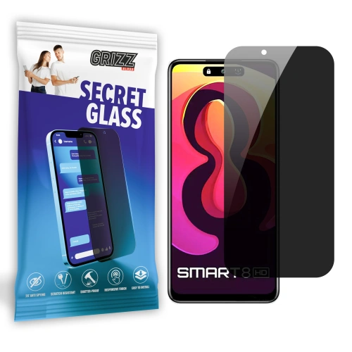 Matowe szkło prywatyzujące GrizzGlass SecretGlass do Infinix Smart 8 HD