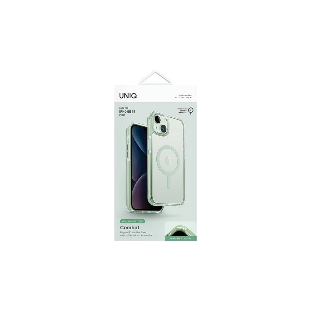 Hurtownia GSM - Etui UNIQ Combat Apple iPhone 15 Plus / 14 Plus MagClick Charging mátový/cool mint - UNIQ1091 - {ean13} - Hurt
