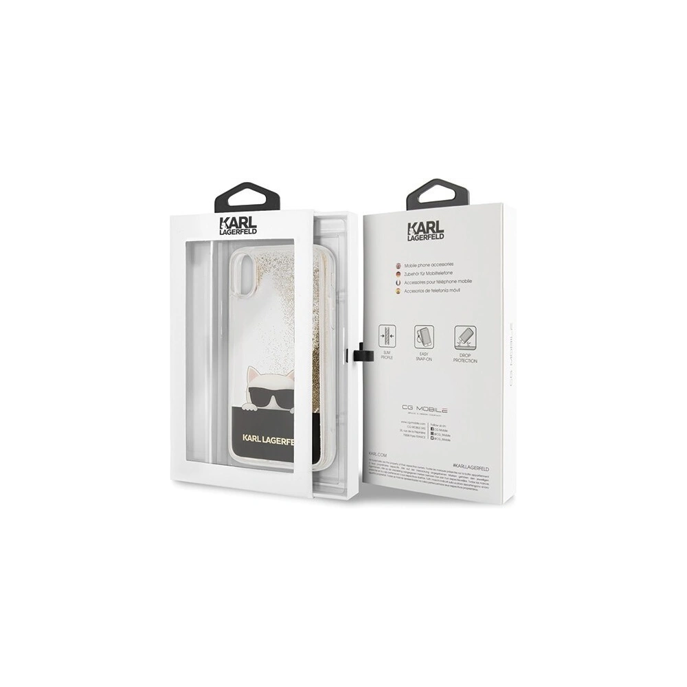 Hurtownia GSM - Karl Lagerfeld KLHCI61CHPEEGO iPhone Xr gold/złoty hard case Liquid Glitter - KLD010GLD - {ean13} - Hurt