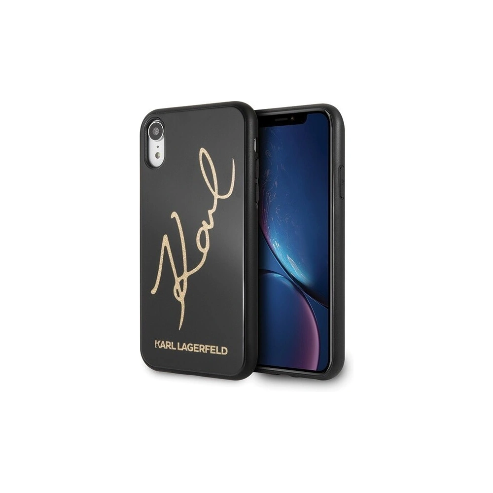 Hurtownia GSM - Karl Lagerfeld KLHCI61DLKSBK iPhone Xr czarny/black hard case Signature Glitter - KLD012BLK - {ean13} - Hurt
