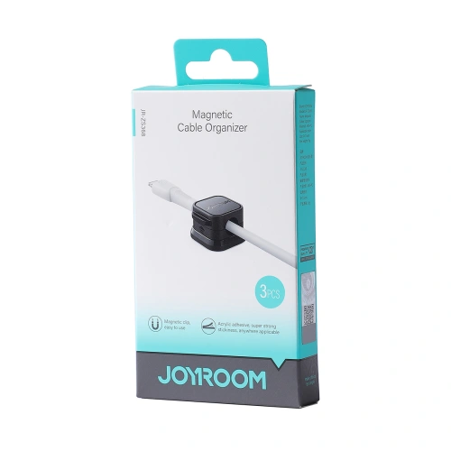 Organizer do kabli Joyroom JR-ZS368 magnetyczny czarny [3 PACK]