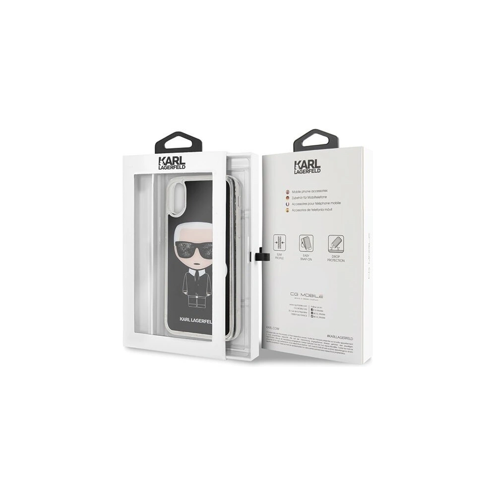 Hurtownia GSM - Karl Lagerfeld KLHCI61ICGBK iPhone Xr czarny/black Iconic Glitter - KLD013BLK - {ean13} - Hurt