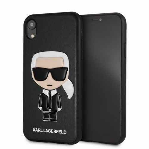 Karl Lagerfeld Distributor - 3700740435731 - KLD014BLK - Karl Lagerfeld KLHCI61IKPUBK iPhone Xr hardcase black Iconic Karl Embossed - B2B homescreen