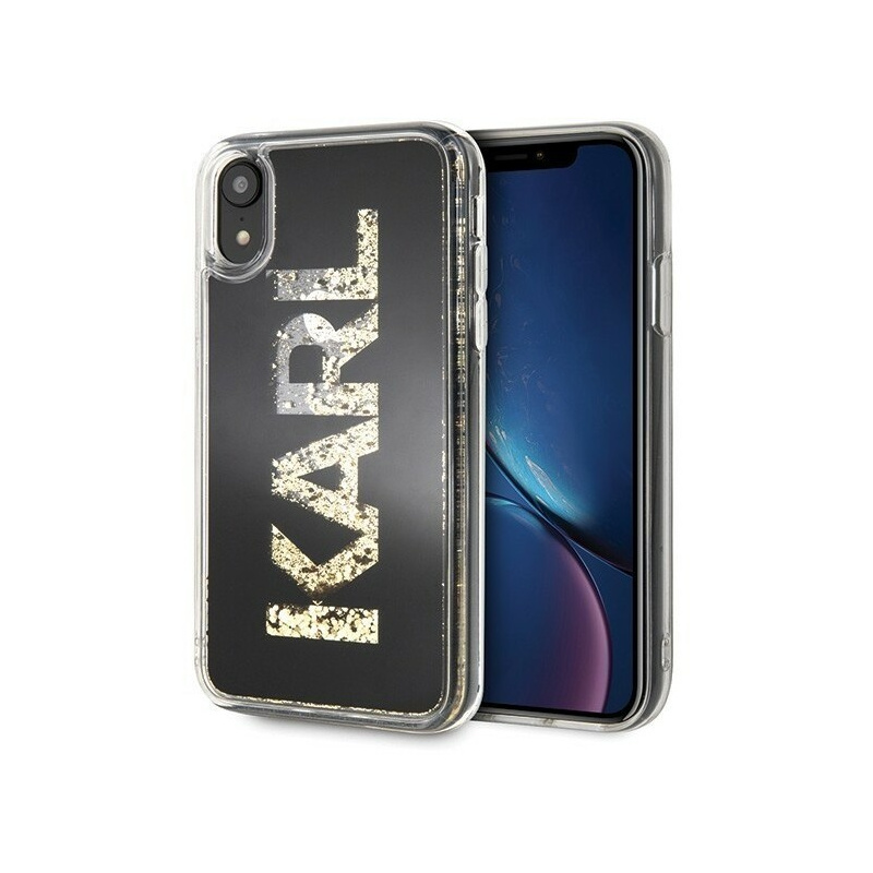 Hurtownia Karl Lagerfeld - 3700740444054 - KLD017BLK - Karl Lagerfeld KLHCI61KAGBK iPhone Xr czarny/black Karl logo Glitter - B2B homescreen