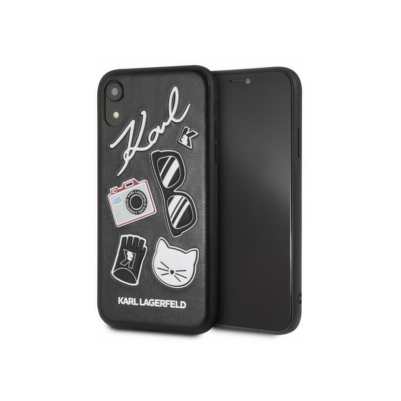 Karl Lagerfeld Distributor - 3700740436165 - KLD024BLK - Karl Lagerfeld KLHCI61PIN iPhone Xr hardcase black Pins - B2B homescreen