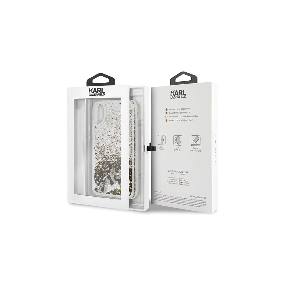 Hurtownia GSM - Karl Lagerfeld KLHCI61ROGO iPhone Xr czarno-złoty/black & gold hard case Glitter - KLD025BLKGLD - {ean13} - Hurt