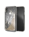 Karl Lagerfeld KLHCI61SGGO iPhone Xr złoty/gold hard case Signature Liquid Glitter