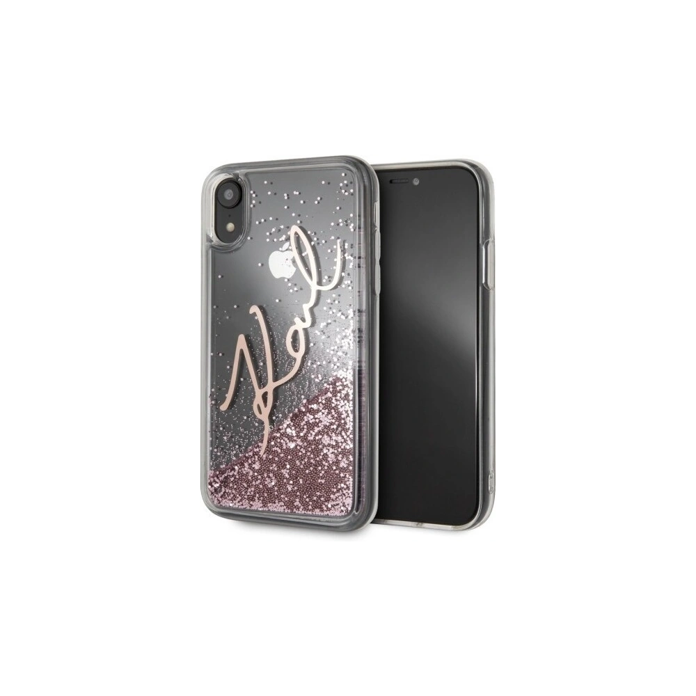 Hurtownia GSM - Karl Lagerfeld KLHCI61SGPI iPhone Xr roségold/pink gold Hartschale Signature Liquid Glitter - KLD027RS - {ean13} - Hurt