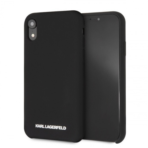 Karl Lagerfeld Distributor - 3700740435458 - KLD028BLK - Karl Lagerfeld KLHCI61SLBKS iPhone Xr hardcase black Silicone - B2B homescreen
