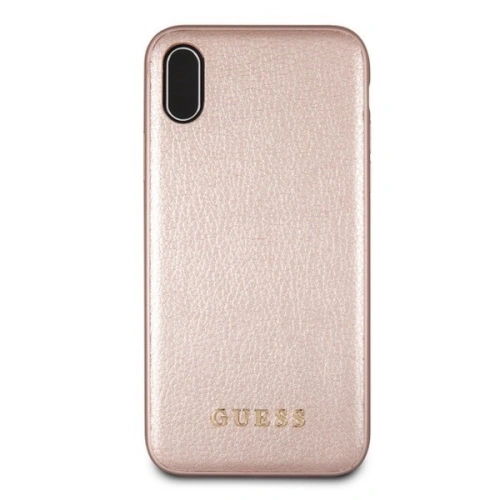 Etui Guess GUHCI65IGLRG Apple iPhone XS Max rose gold/różowo-złoty hard case Iridescent