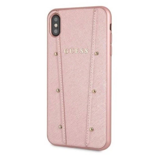 Etui Guess GUHCI65KAILRG Apple iPhone XS Max różowo-złoty/rose gold hard case Kaia Saffiano