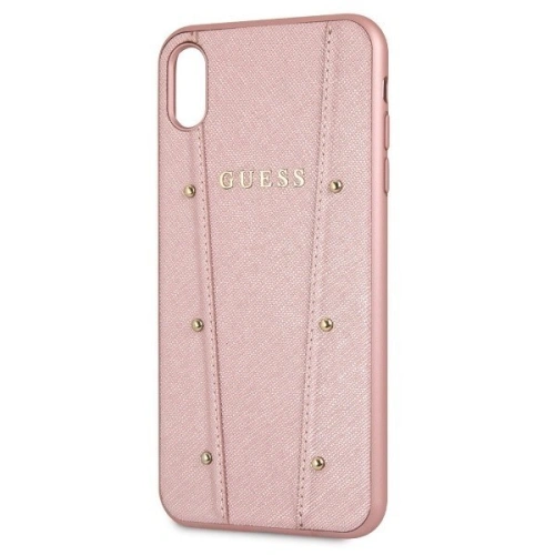 Etui Guess GUHCI65KAILRG Apple iPhone XS Max różowo-złoty/rose gold hard case Kaia Saffiano