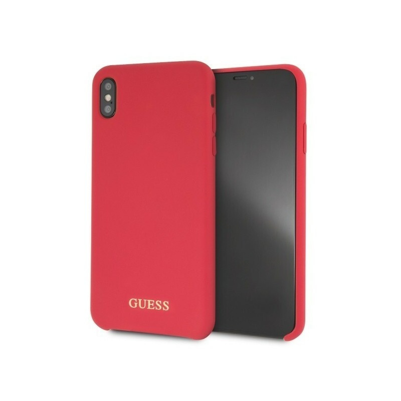Hurtownia Guess - 3700740437353 - GUE096RED - Etui Guess GUHCI65LSGLRE Apple iPhone XS Max red/czerwony hard case Silicone - B2B homescreen