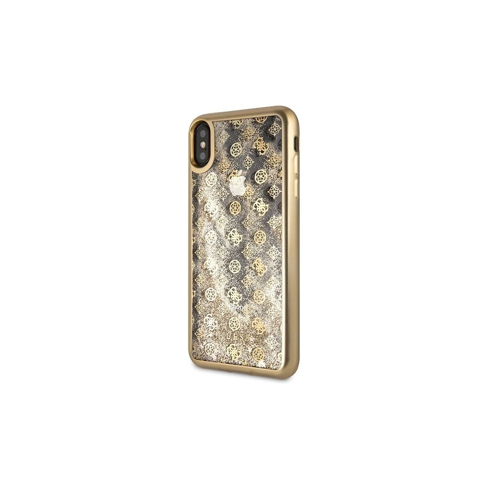 Hurtownia GSM - Etui Guess GUHCI65PEOLGGO Apple iPhone XS Max złoty/gold hard case 4G Peony Liquid Glitter - GUE098GLD - {ean13} - Hurt