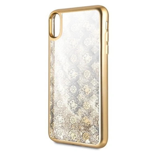 Etui Guess GUHCI65PEOLGGO Apple iPhone XS Max złoty/gold hard case 4G Peony Liquid Glitter