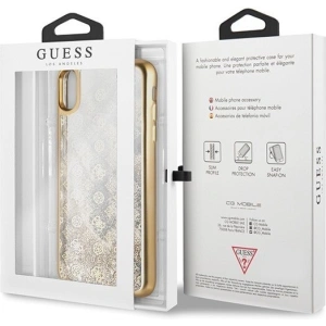 Hurtownia GSM - Guess Apple Case GUHCI65PEOLGGO iPhone XS Max gold/gold hartes Case 4G Peony Liquid Glitter - GUE098GLD - {ean13} - Hurt