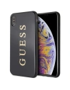 Etui Guess GUHCI65TGGGBK Apple iPhone XS Max schwarz/schwarz Hartschale Classic Double Layer Glitter