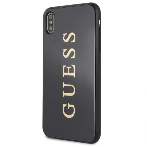 Etui Guess GUHCI65TGGGBK Apple iPhone XS Max czarny/black hard case Classic Double Layer Glitter
