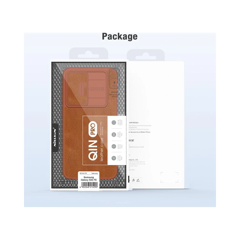 Case Nillkin Qin Pro Lederhülle Samsung Galaxy S23 FE schwarz