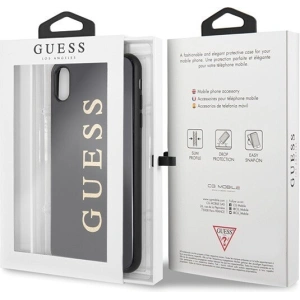 Hurtownia GSM - Etui Guess GUHCI65TGGGBK Apple iPhone XS Max schwarz/schwarz Hartschale Classic Double Layer Glitter - GUE099BLK - {ean13} - Hurt
