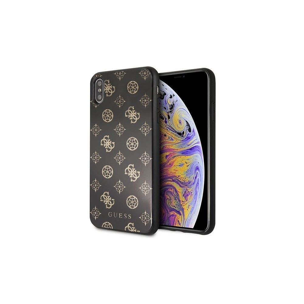 Hurtownia GSM - Etui Guess GUHCI65TGGPBK Apple iPhone XS Max czarny/black hard case Peony G Double Layer Glitter - GUE100BLK - {ean13} - Hurt