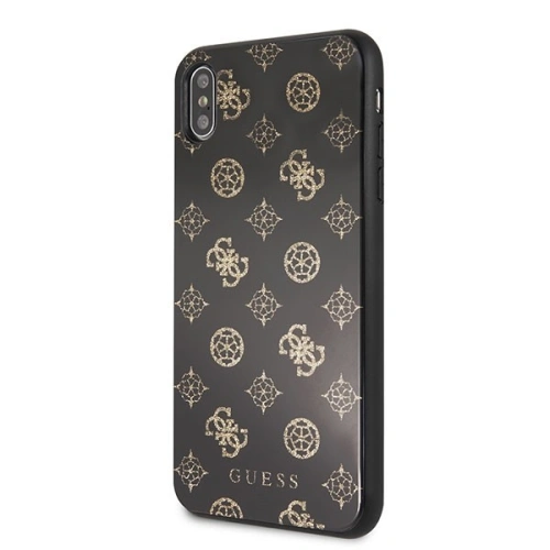 Etui Guess GUHCI65TGGPBK Apple iPhone XS Max czarny/black hard case Peony G Double Layer Glitter